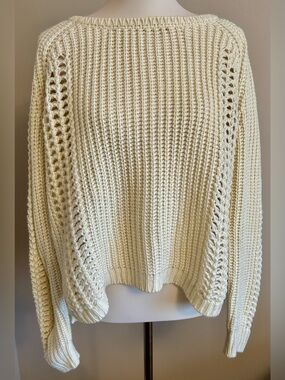 California Moonrise Cream Pullover Knit w. Back Zipper Detail.
